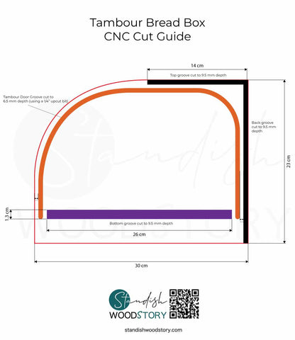 Tambour Breadbox CNC file + SVG + Cut List
