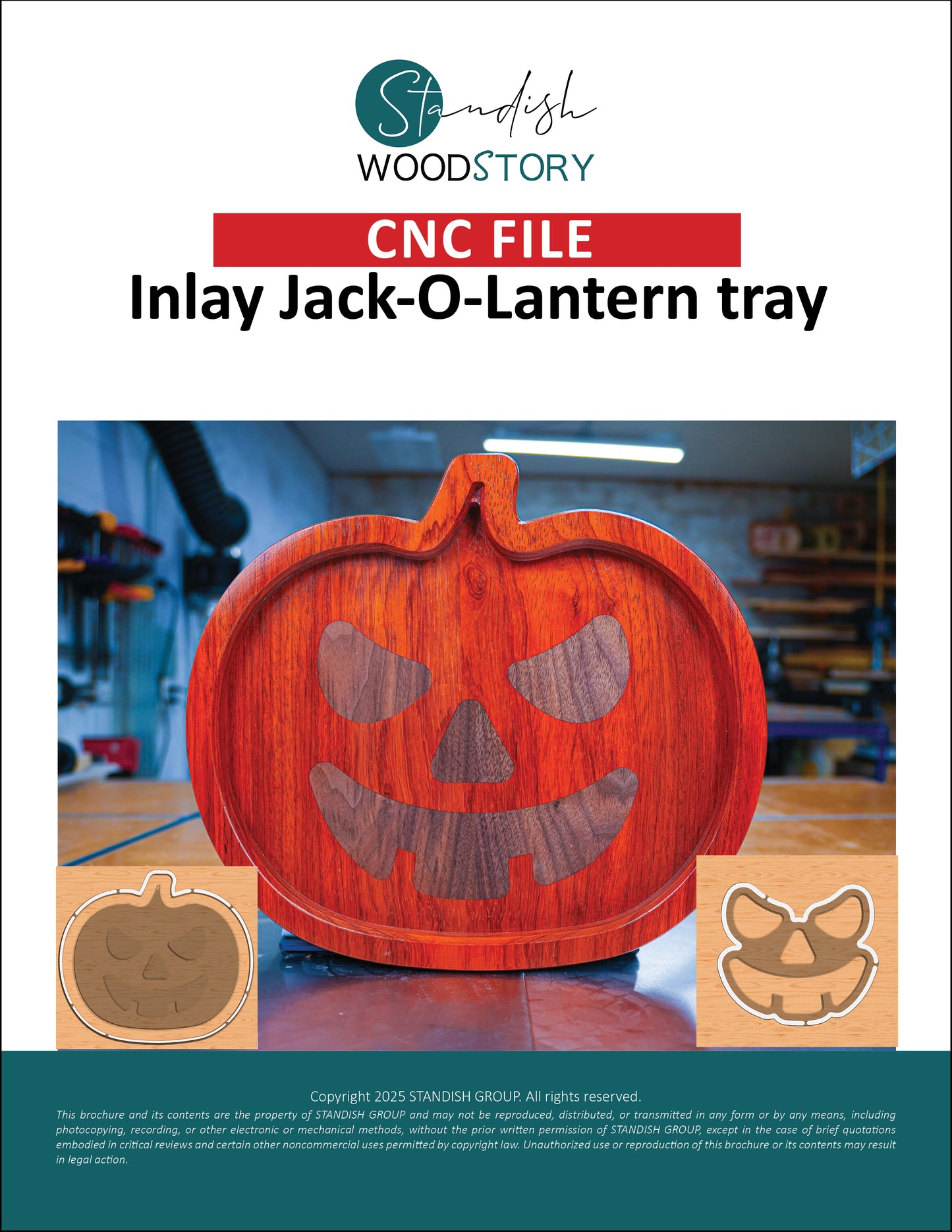 CNC & Laser File - Jack-O-Lantern Pumpkin with Inlay