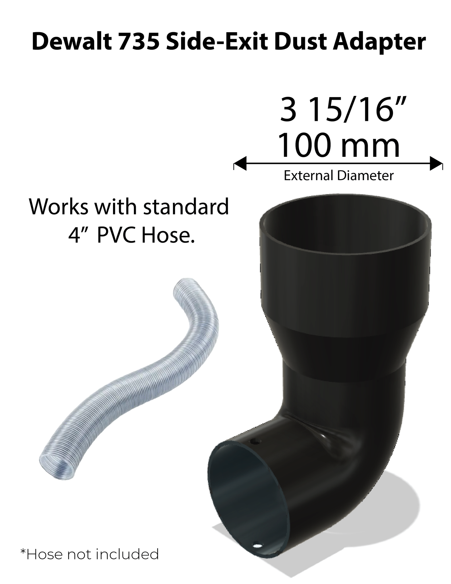 DeWalt DW735 Side-Exit Dust Adapter