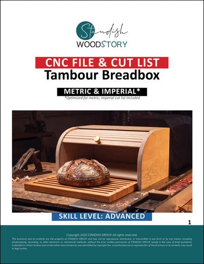 Tambour Breadbox CNC file + SVG + Cut List